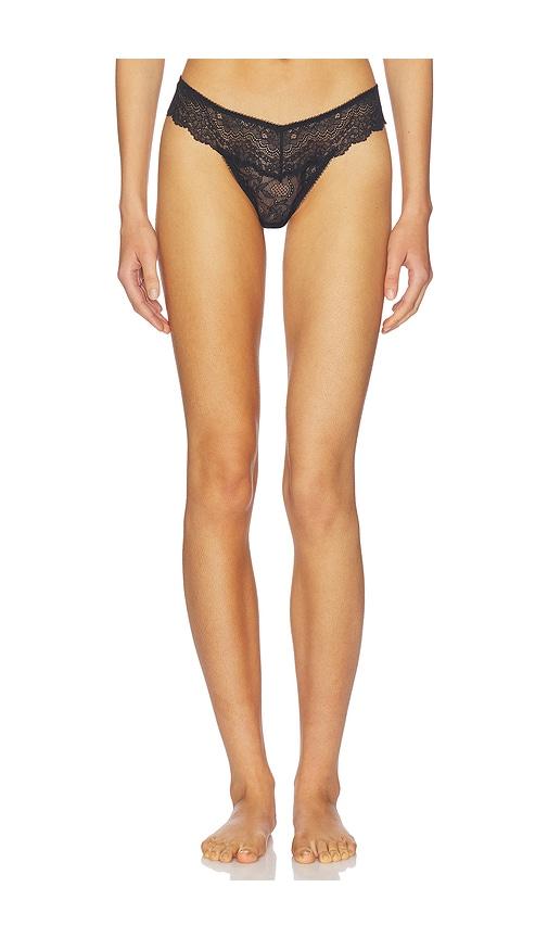 eberjey lara thong in black.
