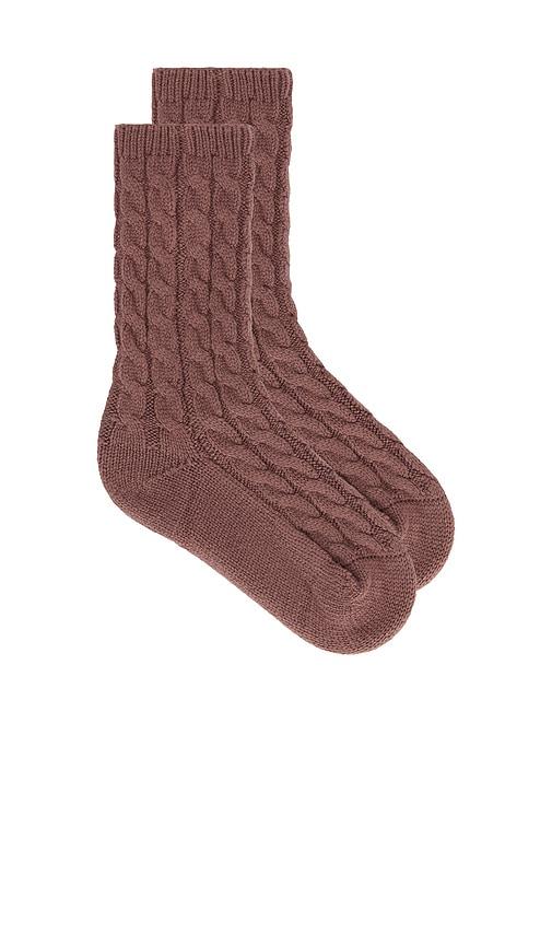 eberjey slouchy socks in taupe.