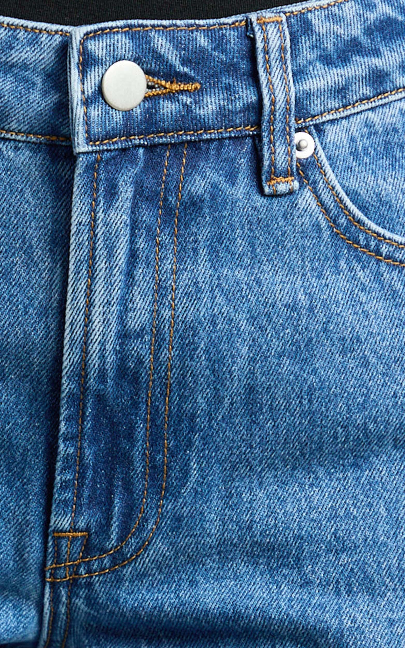 ebony jeans - mid rise wide leg recycled denim jeans in dark blue wash