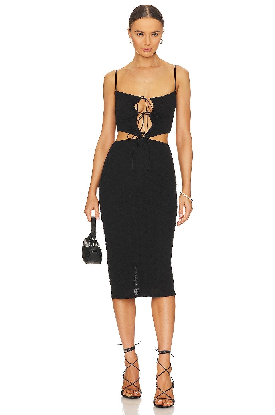 ebony midi dress