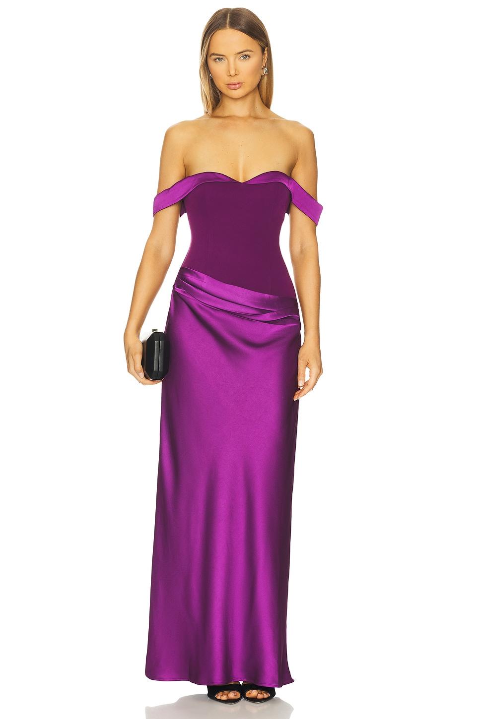 ebony off shoulder maxi dress