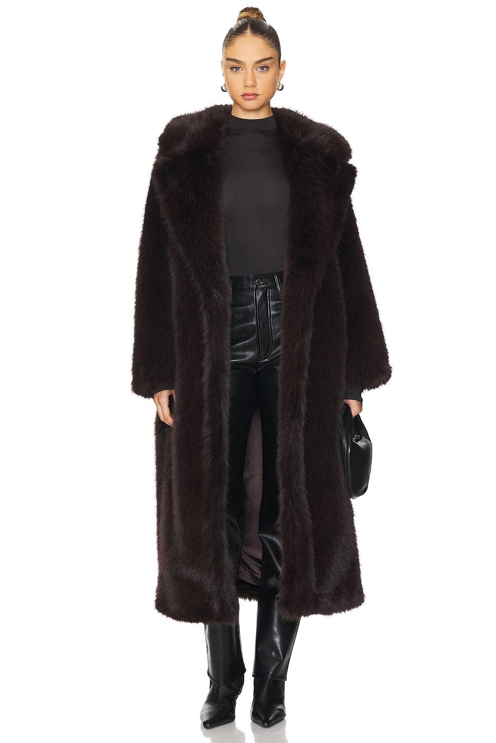 ebony shearling coat