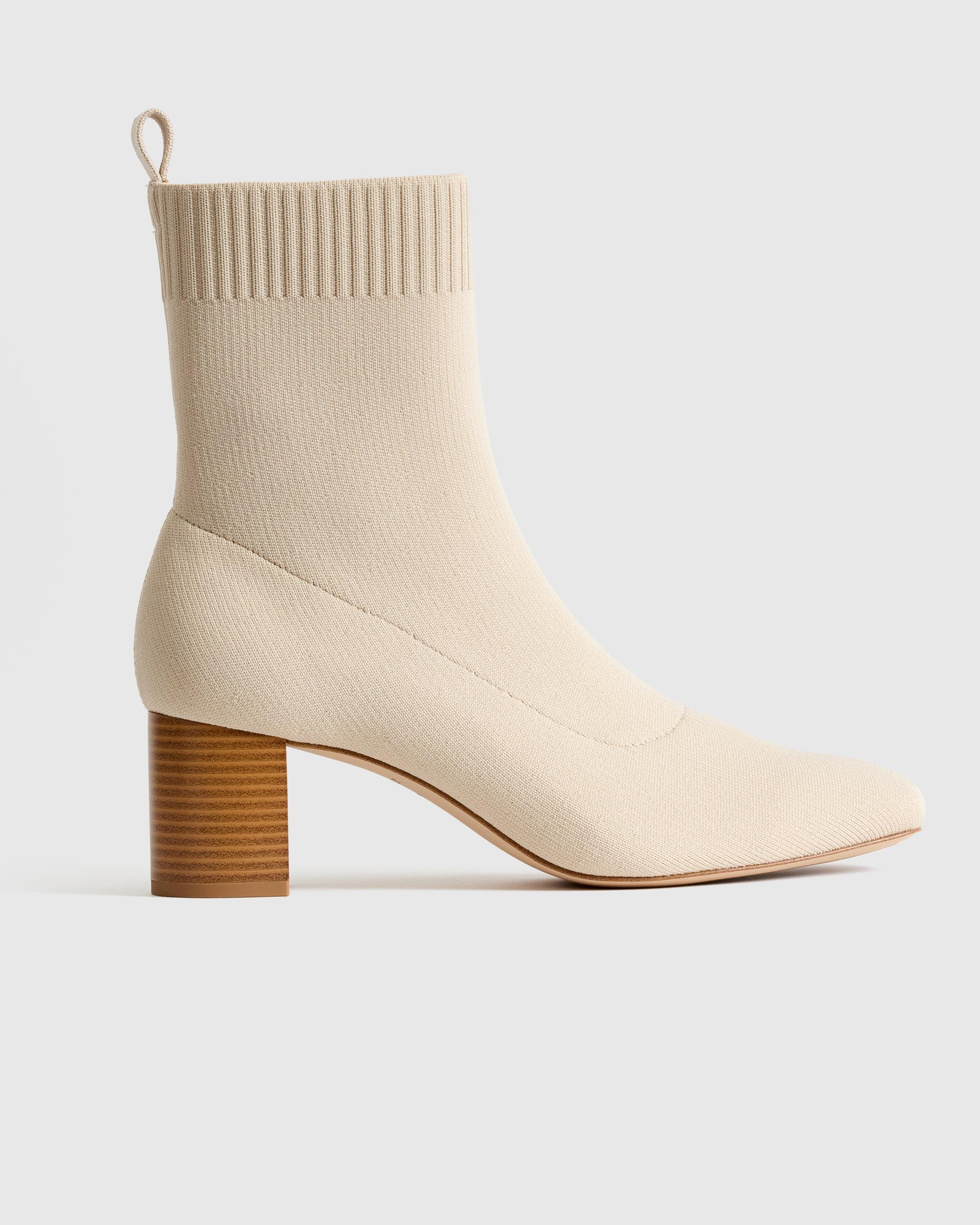 eco knit heeled bootie