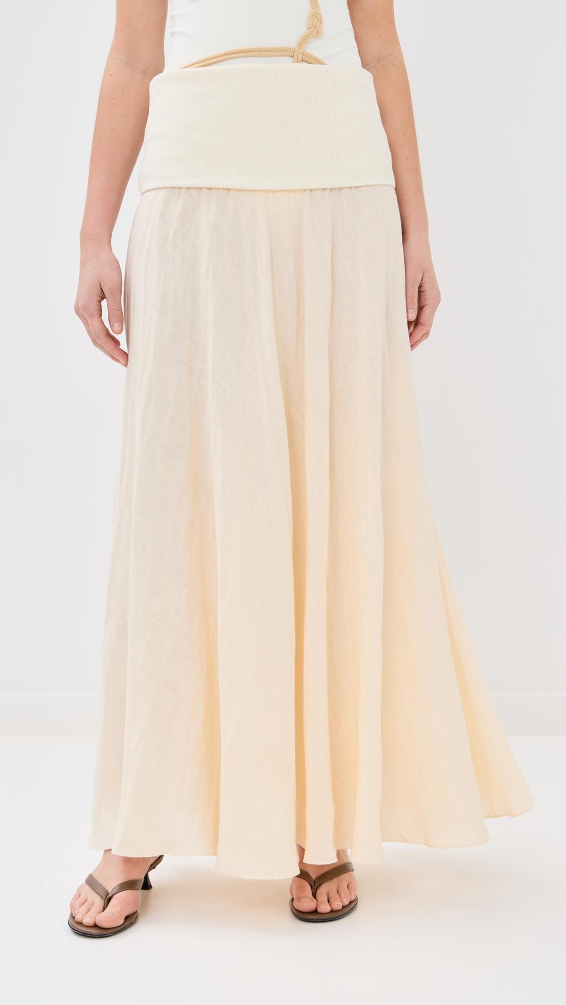 ecru light and sound ankle skirt