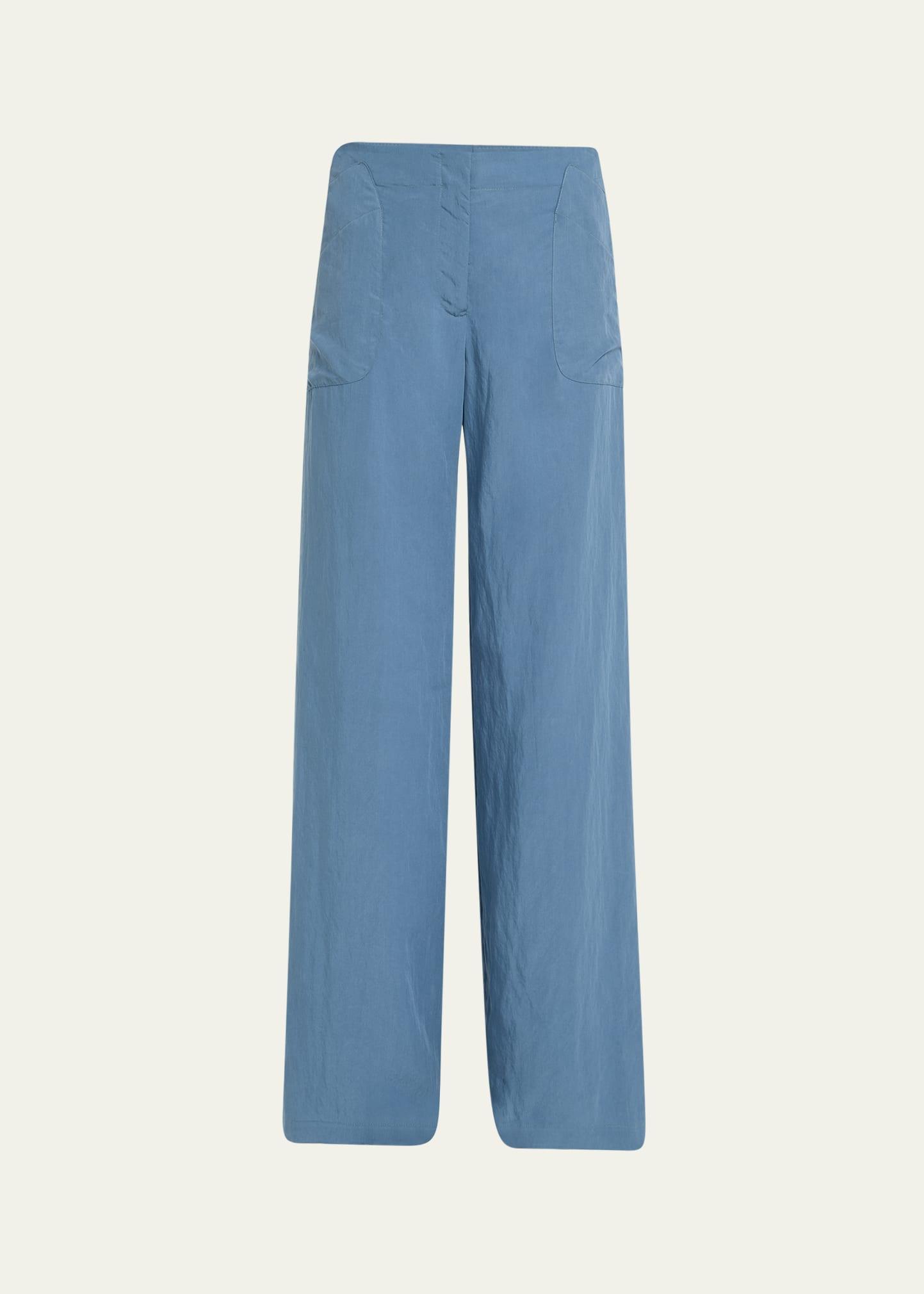 eda patch-pockets wide-leg pants