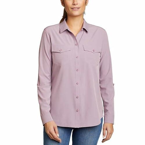 eddie bauer ladies' departure top (purple, s)