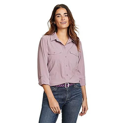 eddie bauer women's departure 2.0 long-sleeve shirt, dusty iris, medium