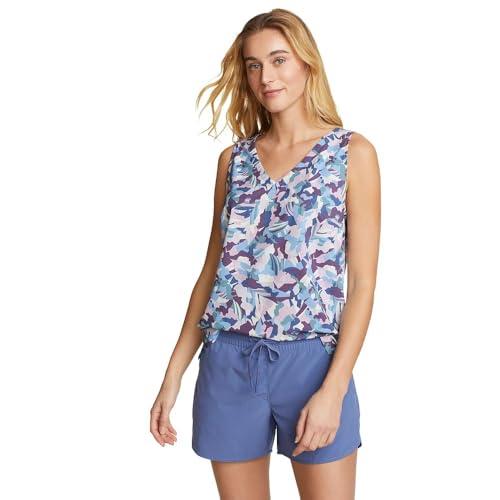 eddie bauer women's departure v-neck tank print, light plum