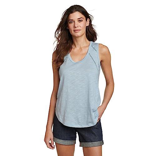 eddie bauer women's mountain town scoop neck tank, slate blue, x-large
