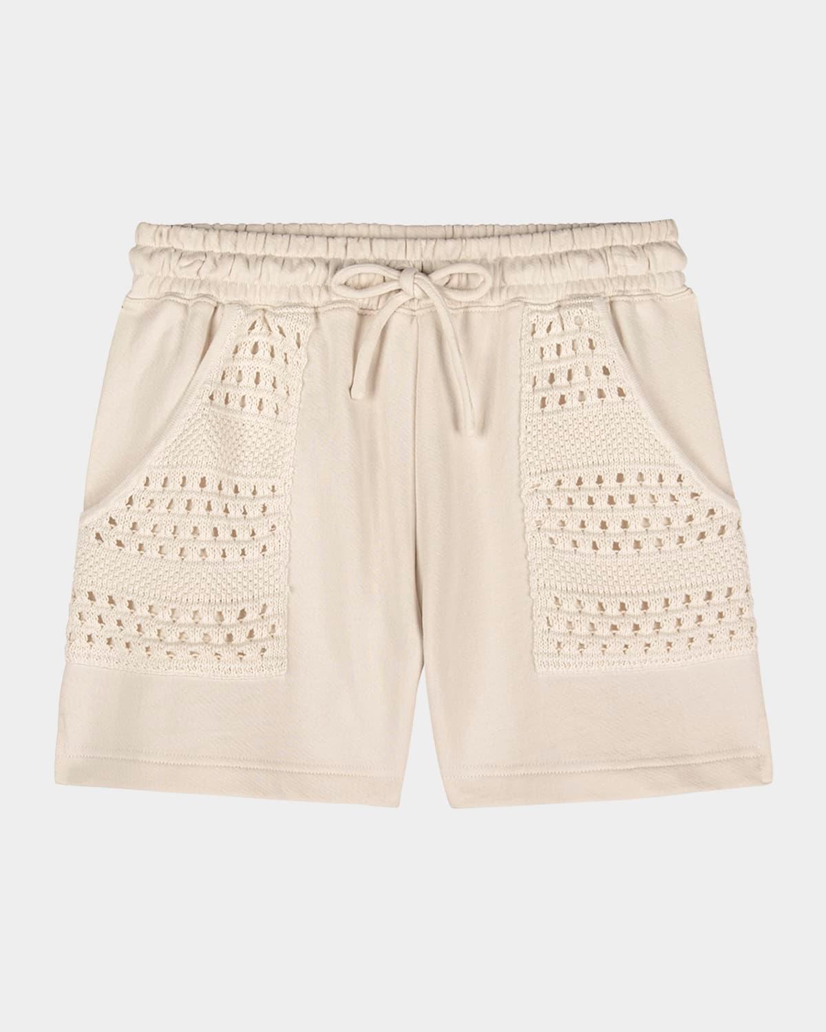 eddie crochet cotton shorts