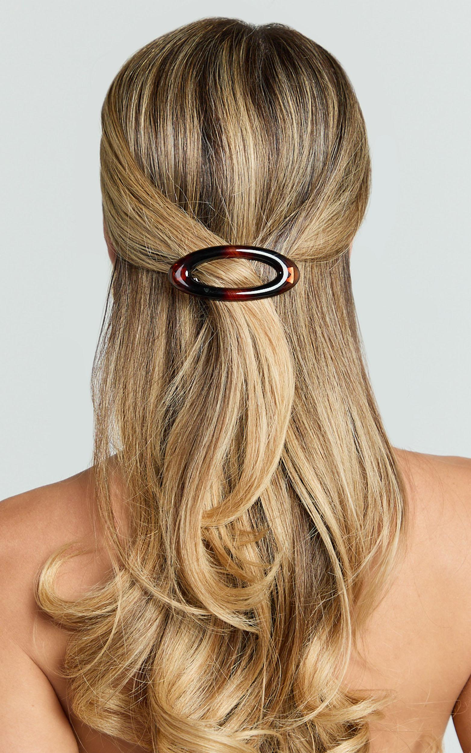 edeline hair clip - oval barette hair clip in torte
