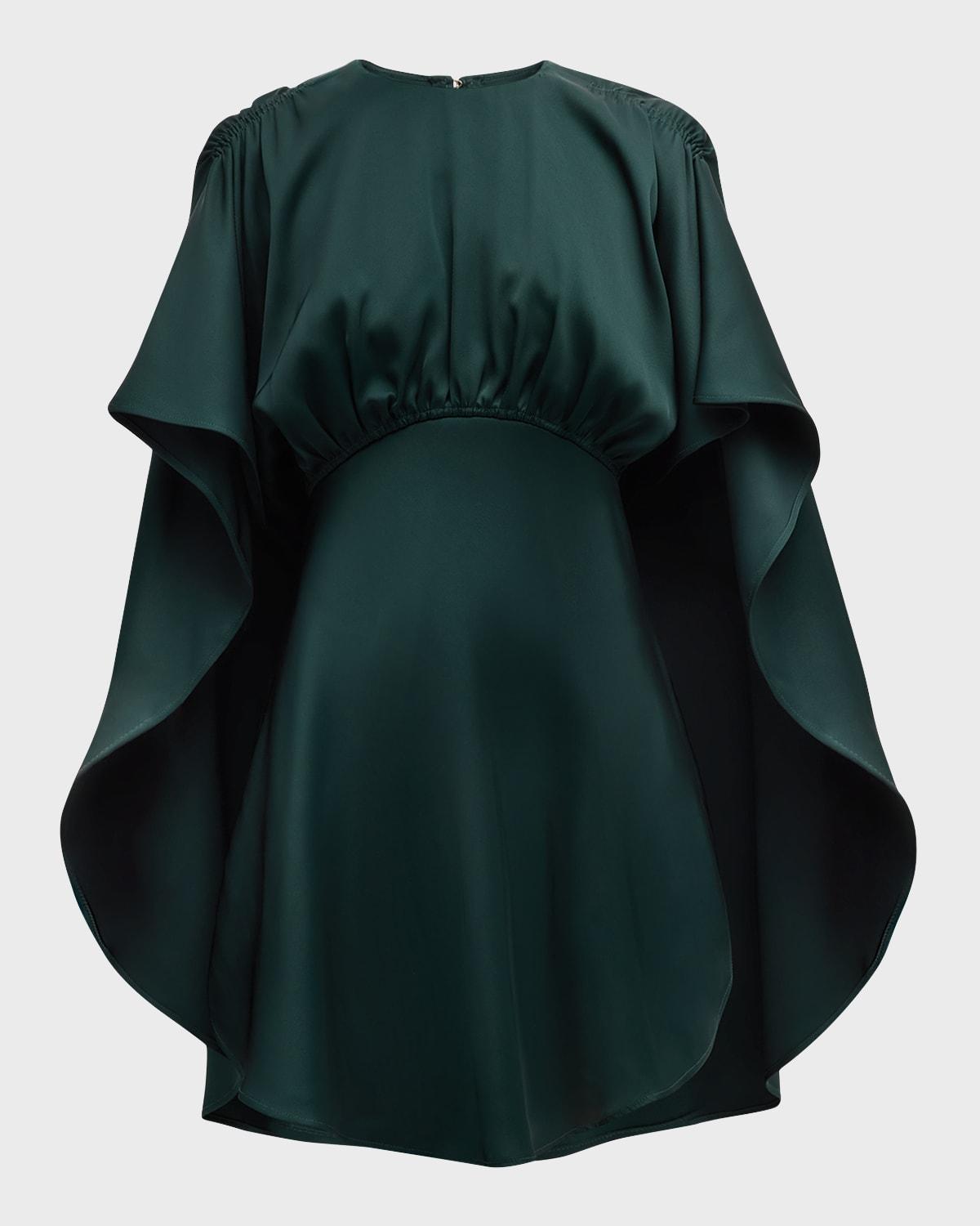 eden cascading cape mini dress