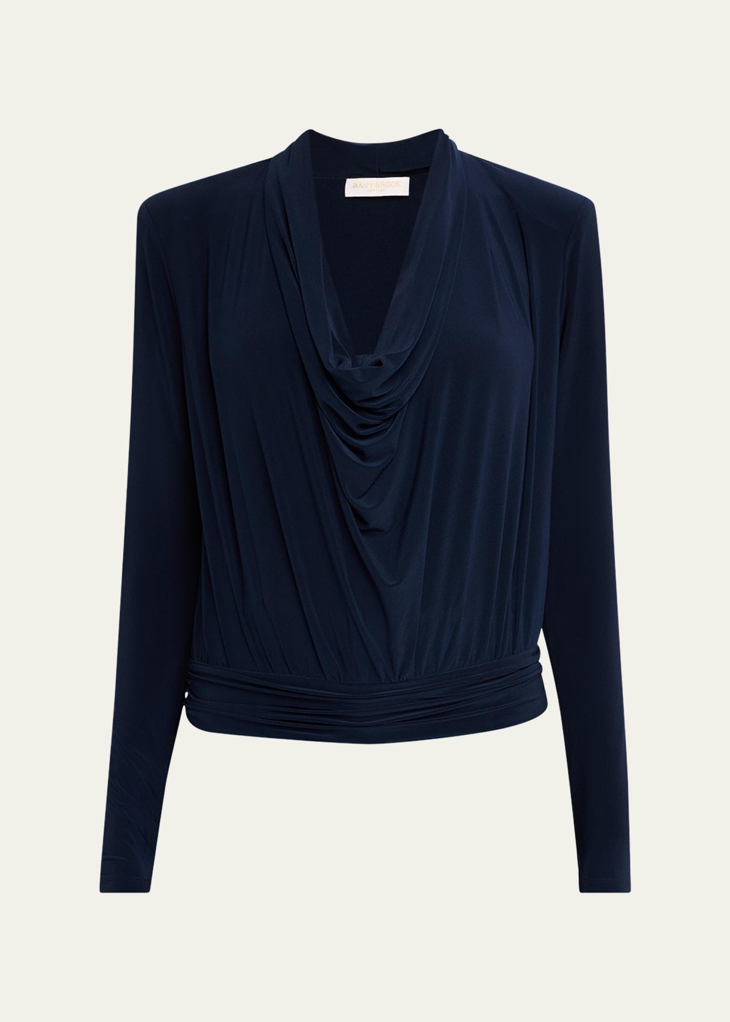 eden cowl-neck blouse
