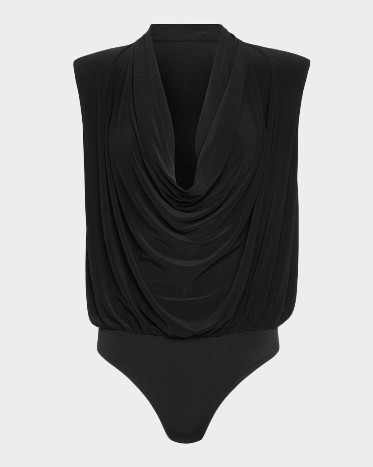 eden sleeveless cowl-neck bodysuit