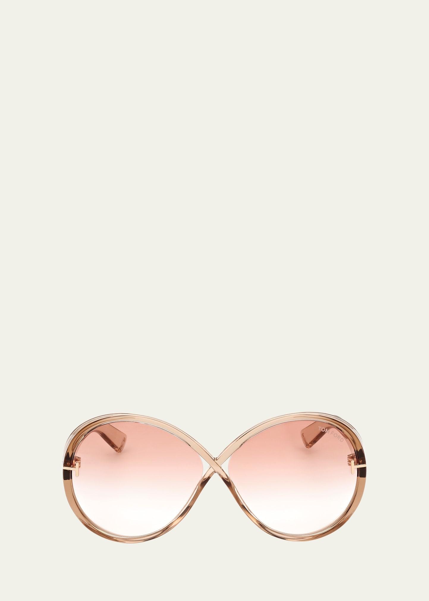 edie acetate round sunglasses