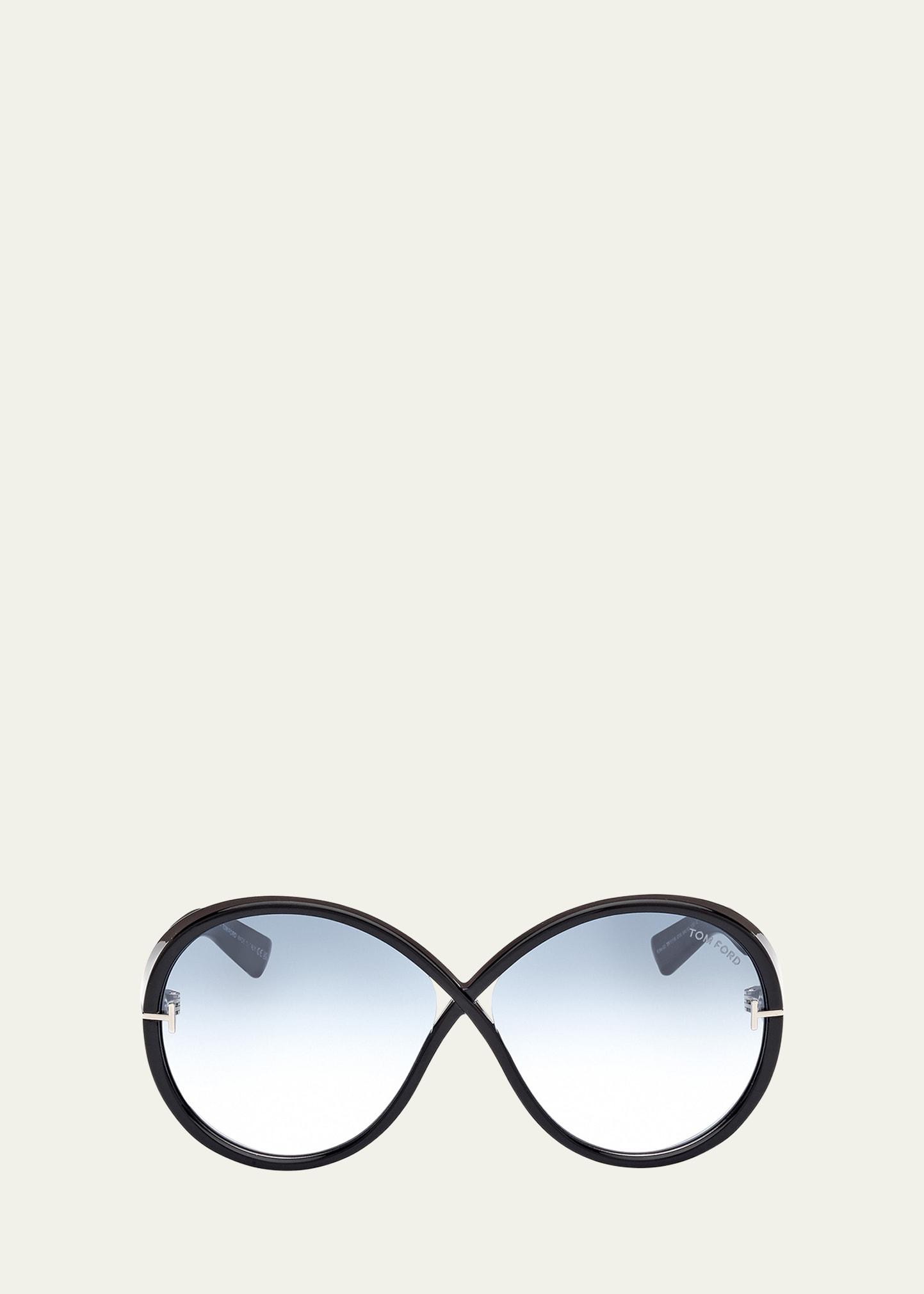 edie acetate round sunglasses