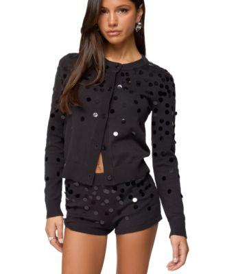 edikted womens cierra sequin knit matching sets