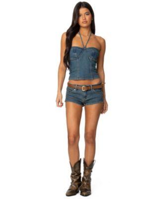 edikted womens jagger denim matching sets