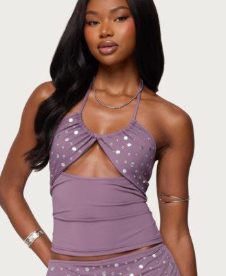 edikted womens luana studded matching sets