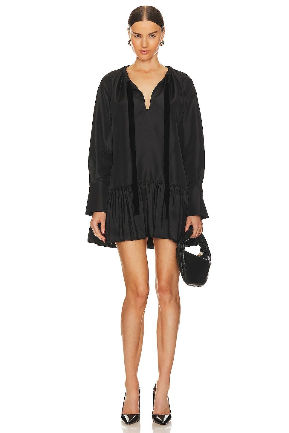 edison ruffle mini dress