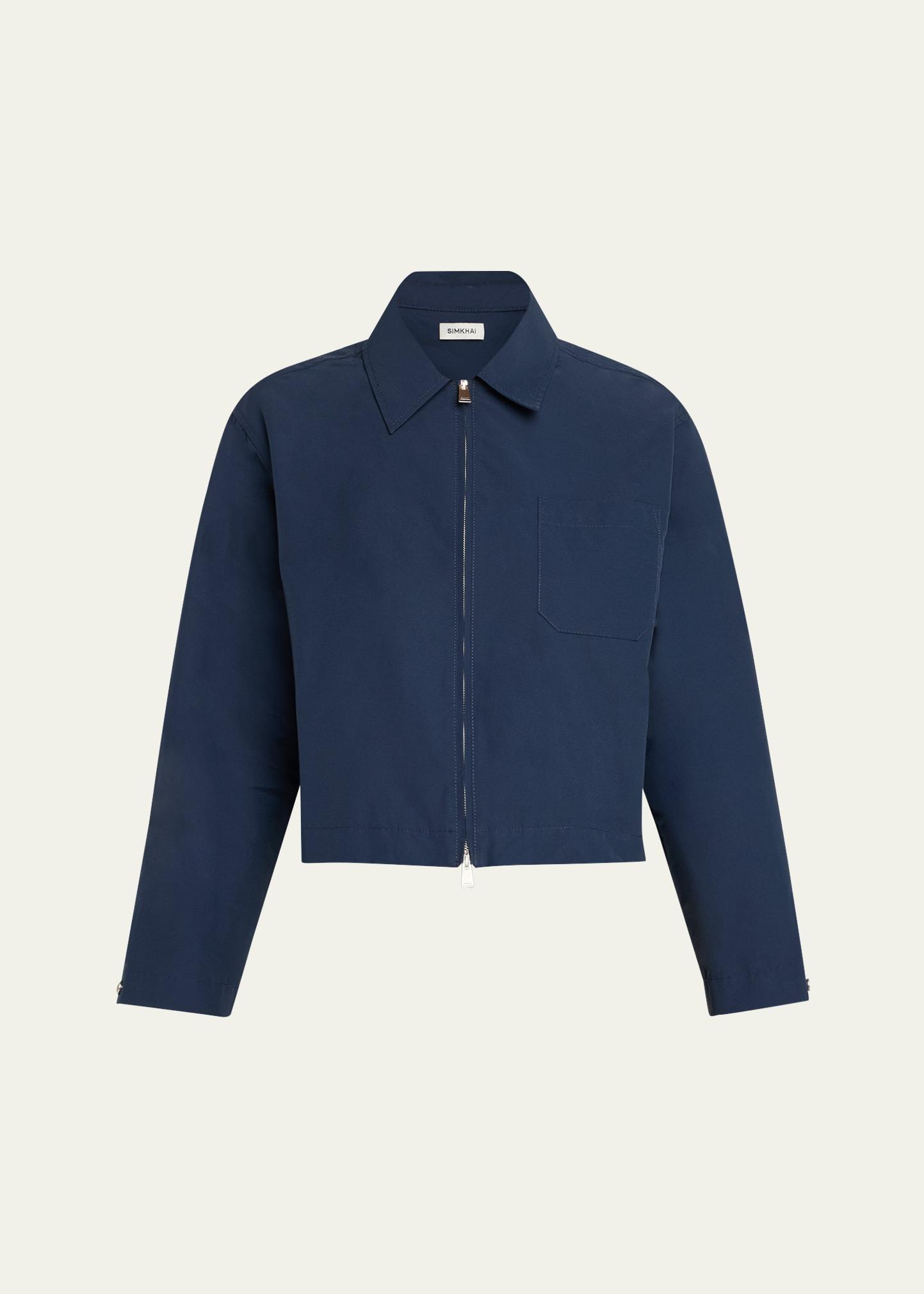 edison zip-front shirt
