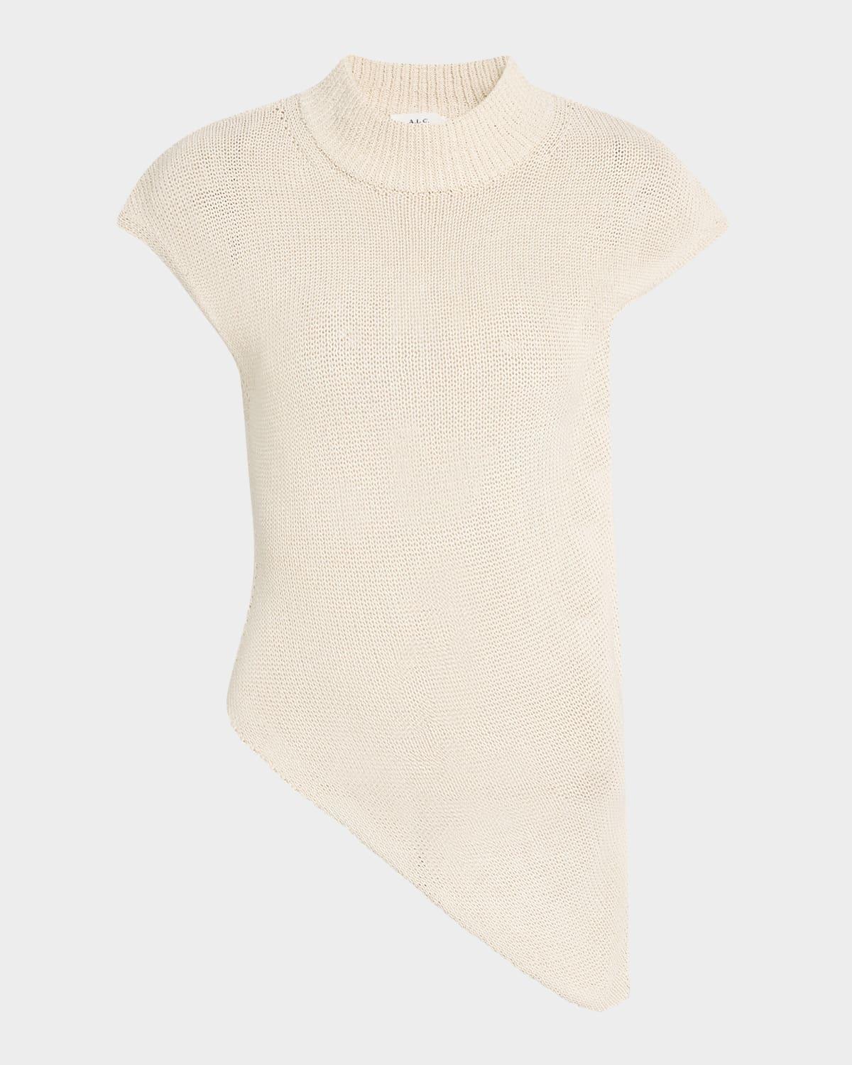 edith asymmetric knit top