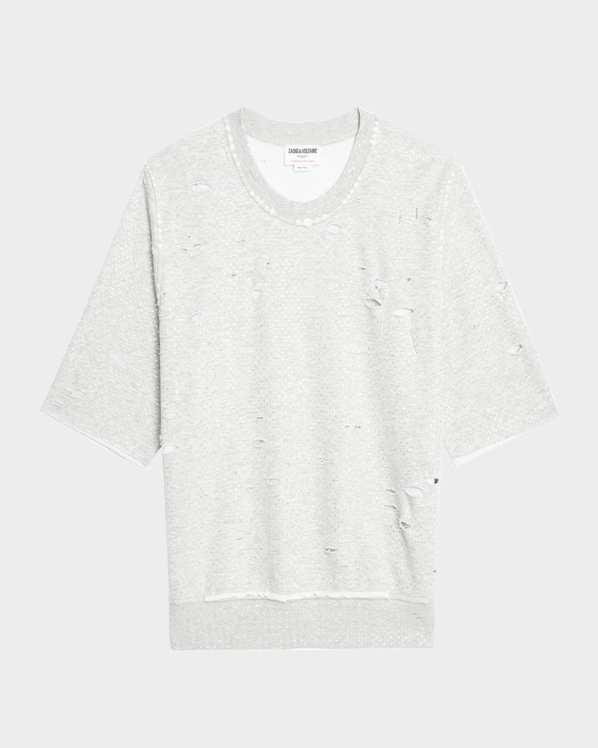 edmond destroyed embellished sweatshirt