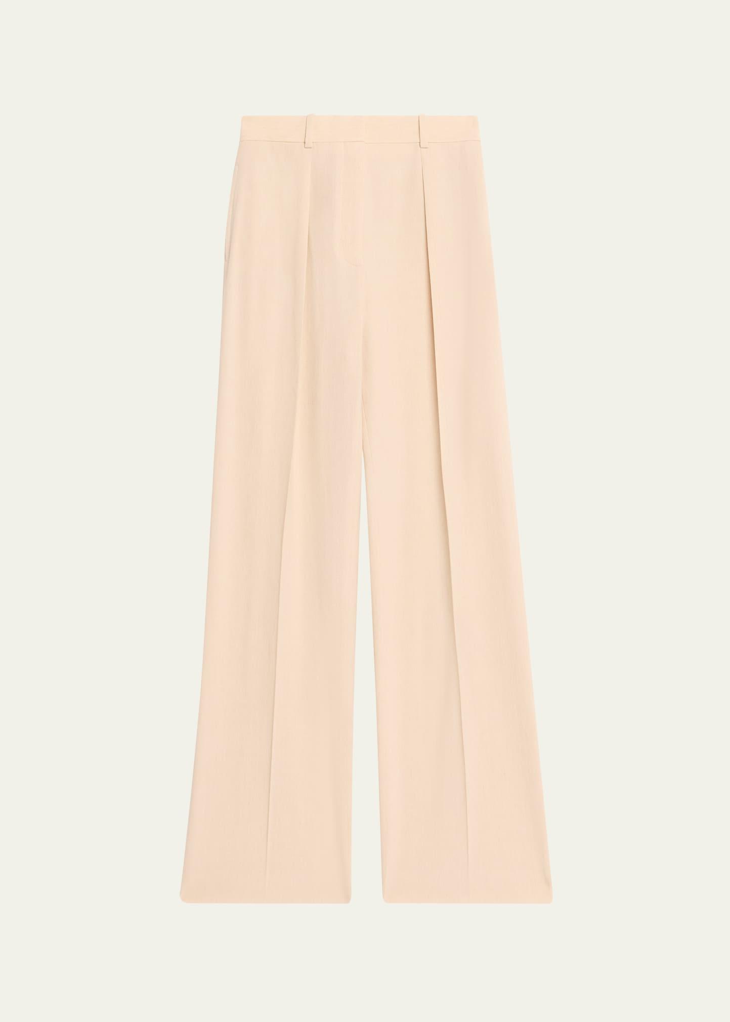 edward pleated wide-leg trousers