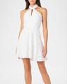 edwina twist-front fil coupe halter mini dress