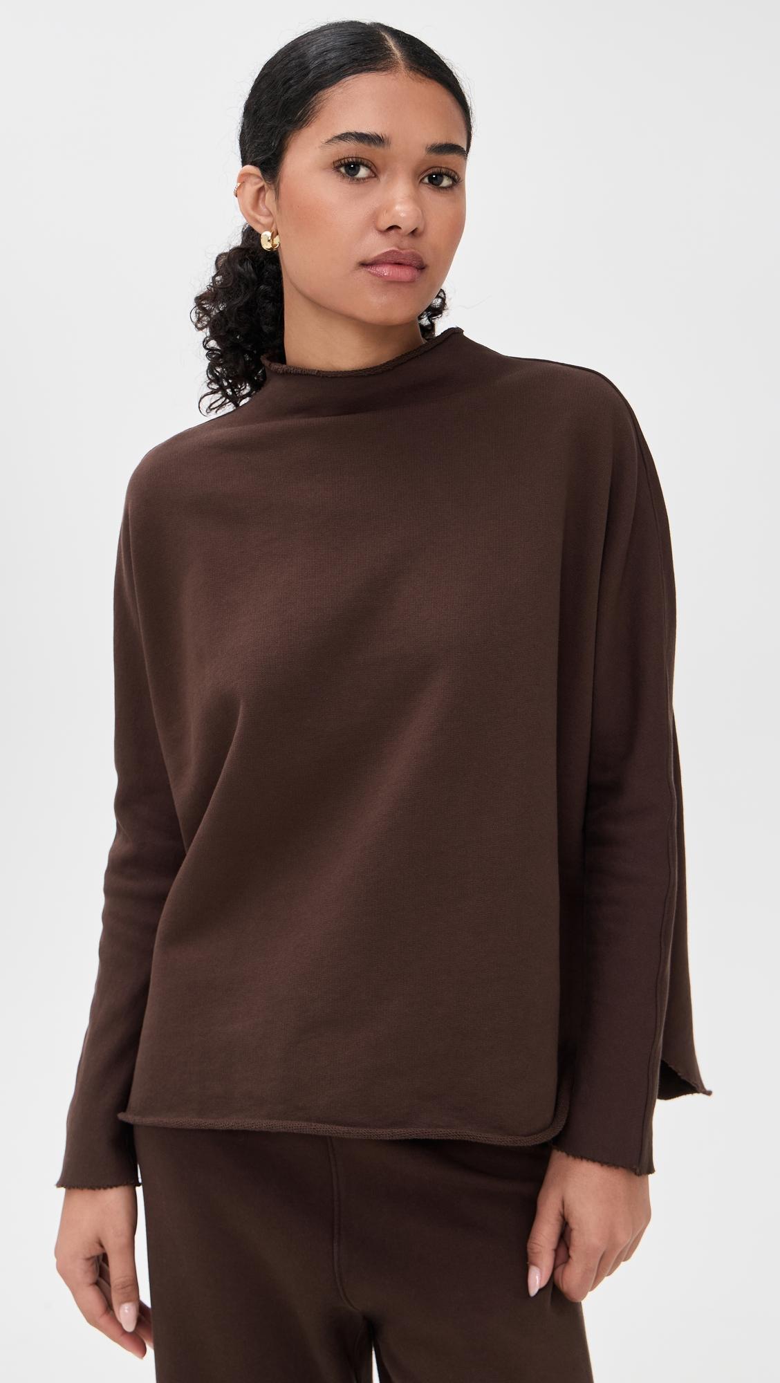 effie funnel neck capelet sweatshirt