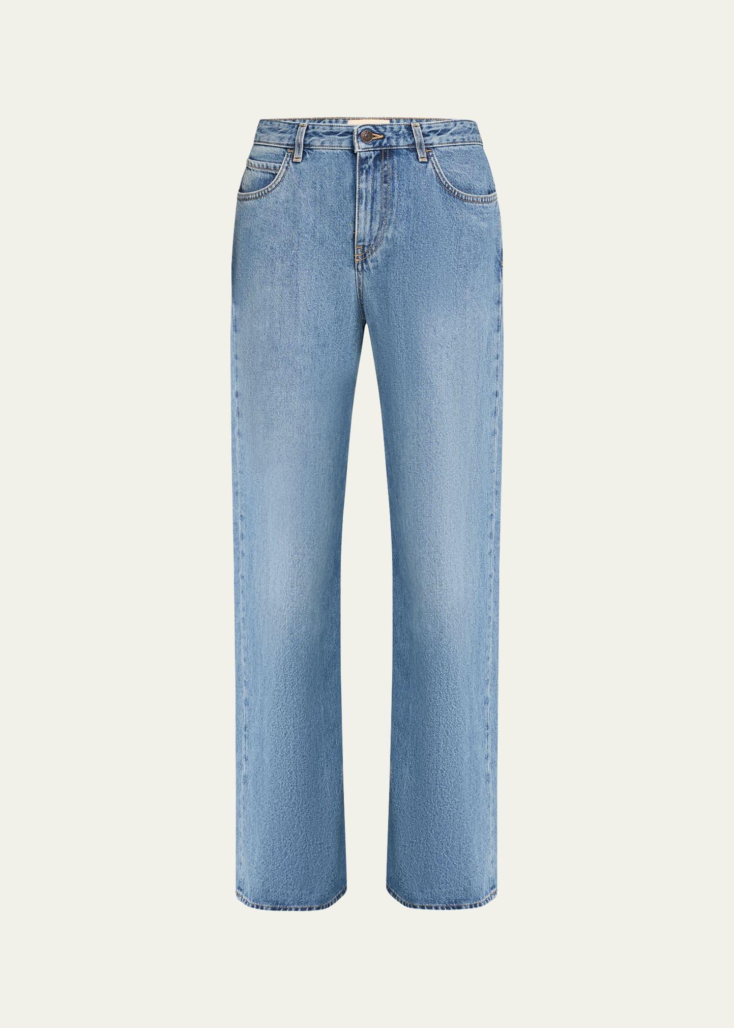 eglitta straight leg washed jeans