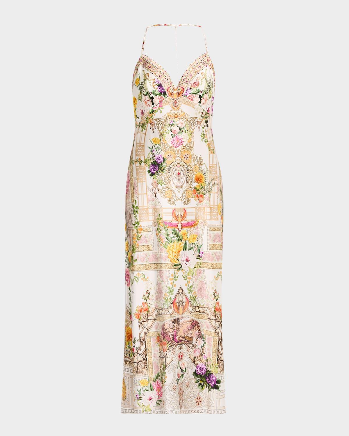 egyptian rose chain detail slip dress