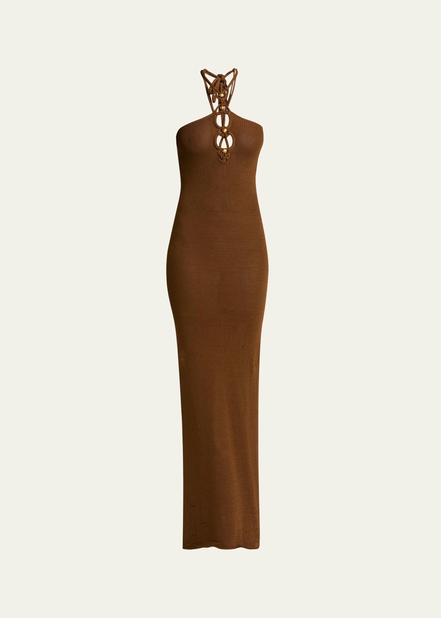 eileen halter knit body-con dress
