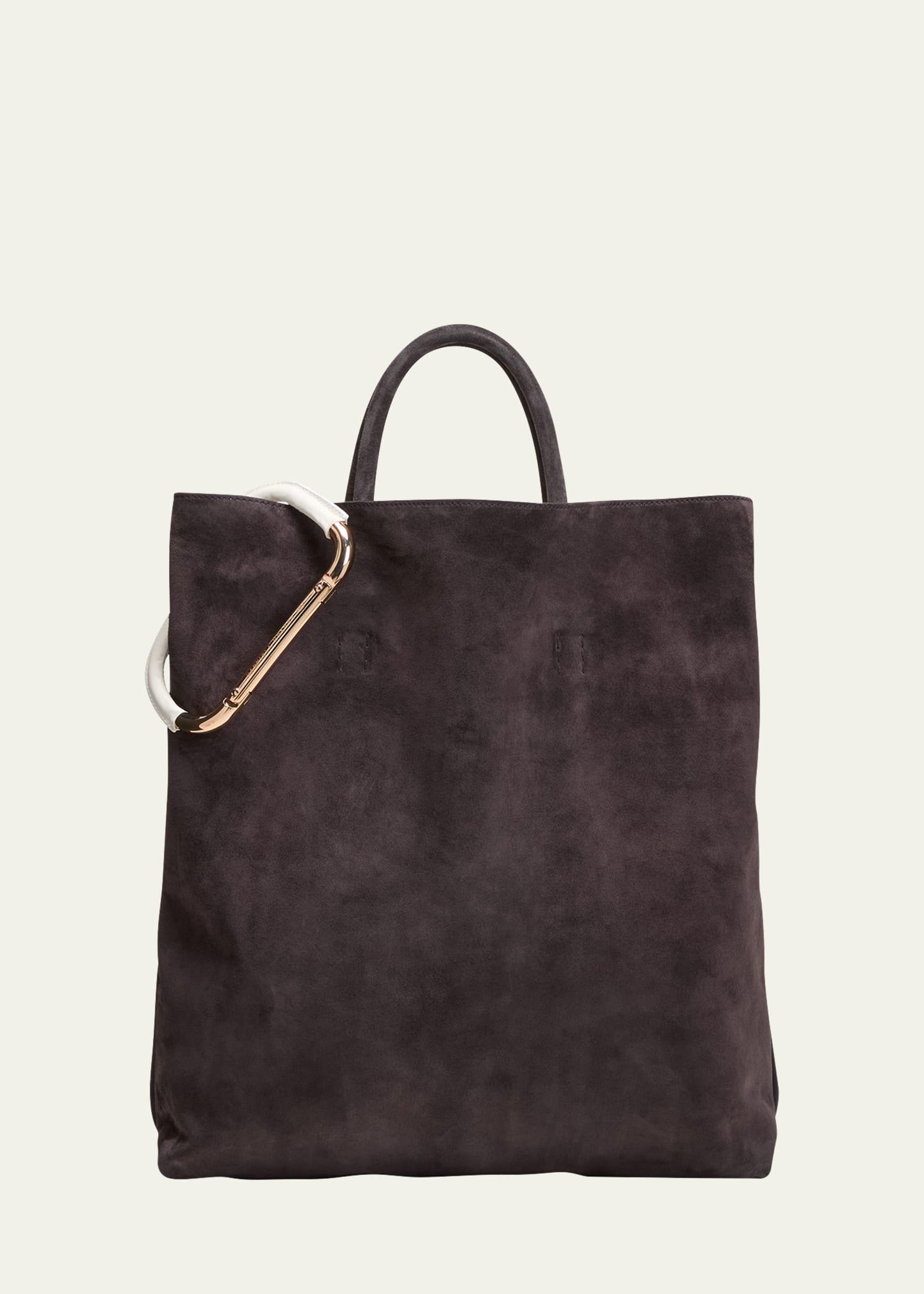 eileen north-south suede tote bag