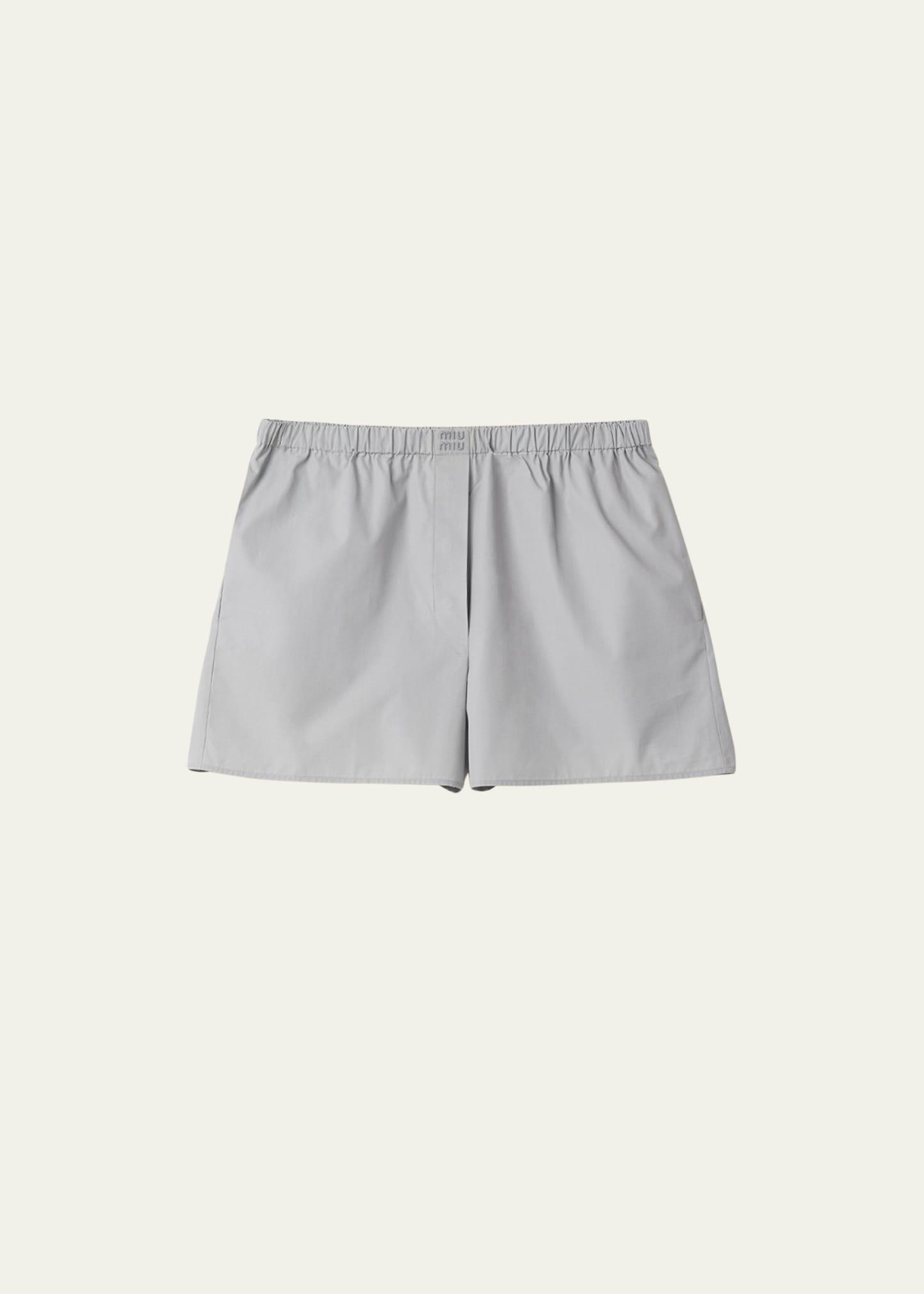 elasticized poplin shorts