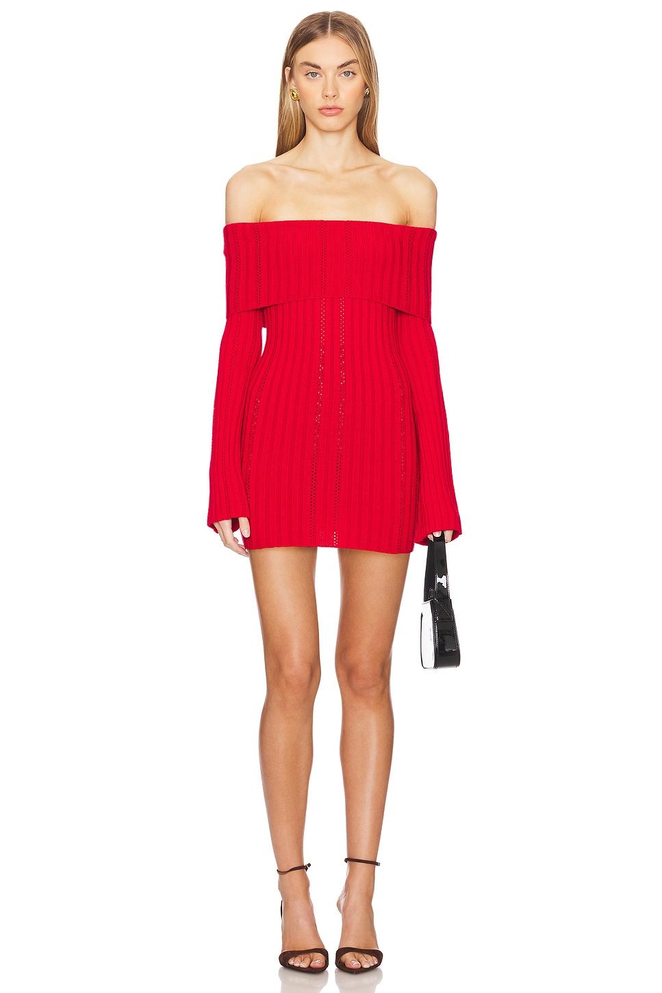 elba off the shoulder mini dress