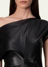 eleanor faux leather midi dress