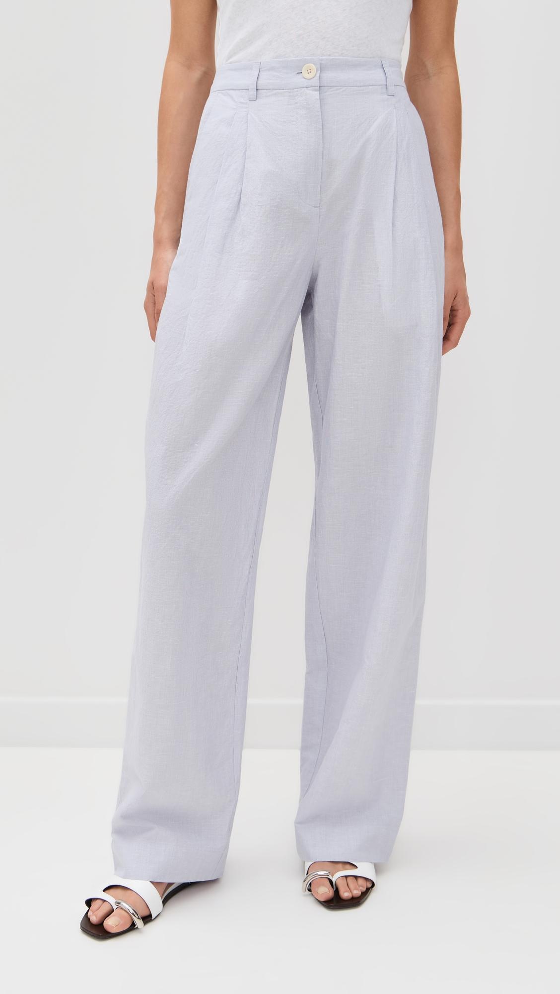 eleanor pants in linen shirting