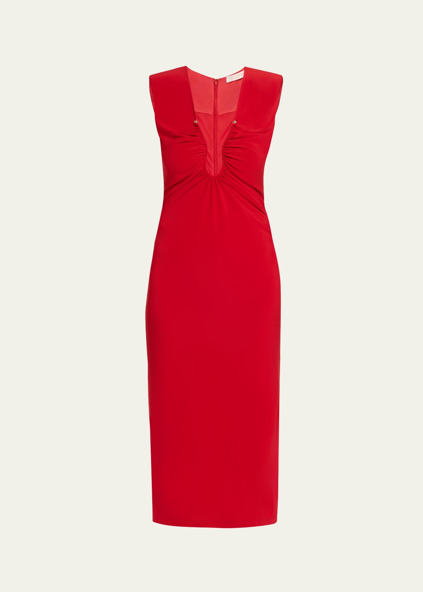 elena gathered midi dress