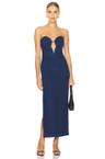 eleni denim midi dress