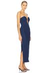 eleni denim midi dress