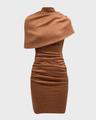 elenor ruched shimmer bodycon midi dress