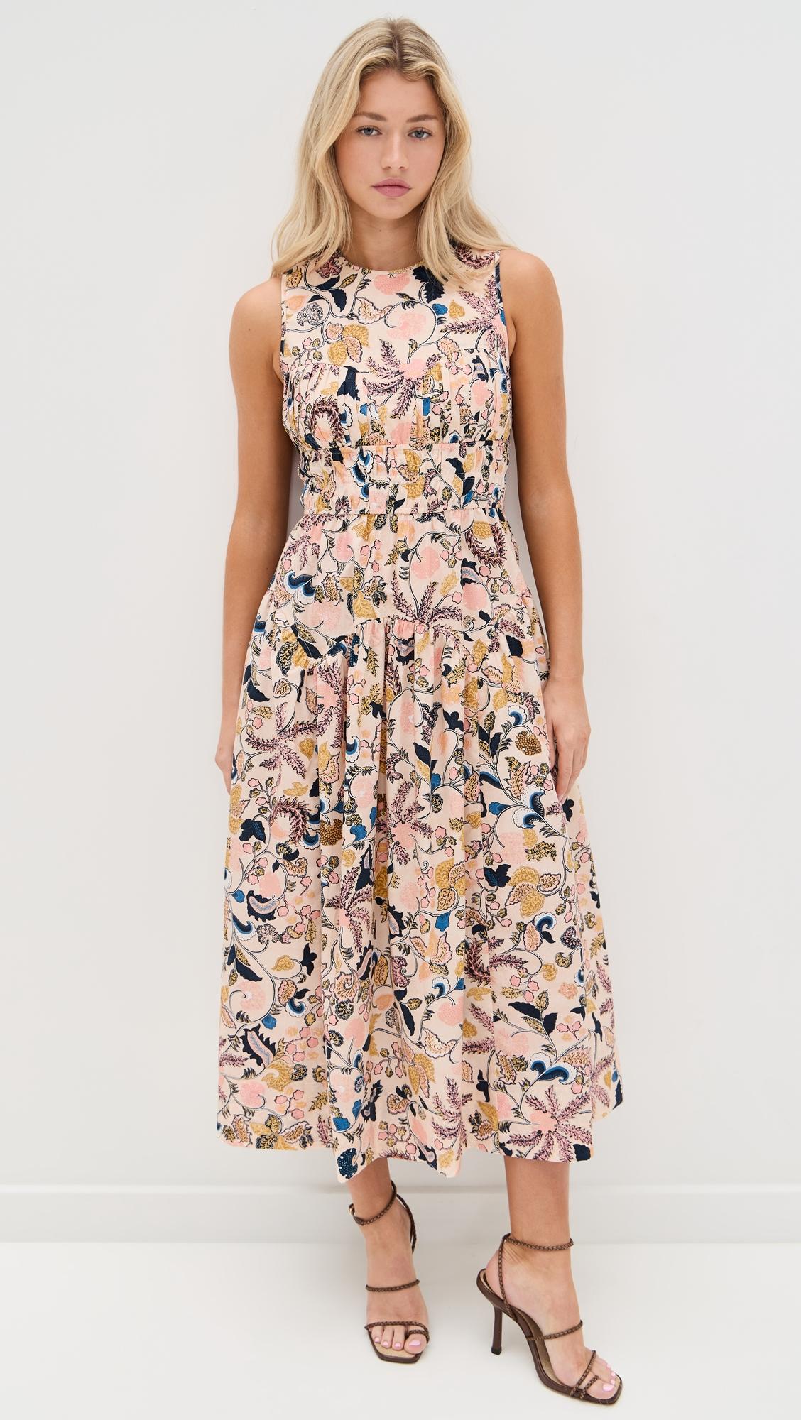 elenora sleeveless midi dress