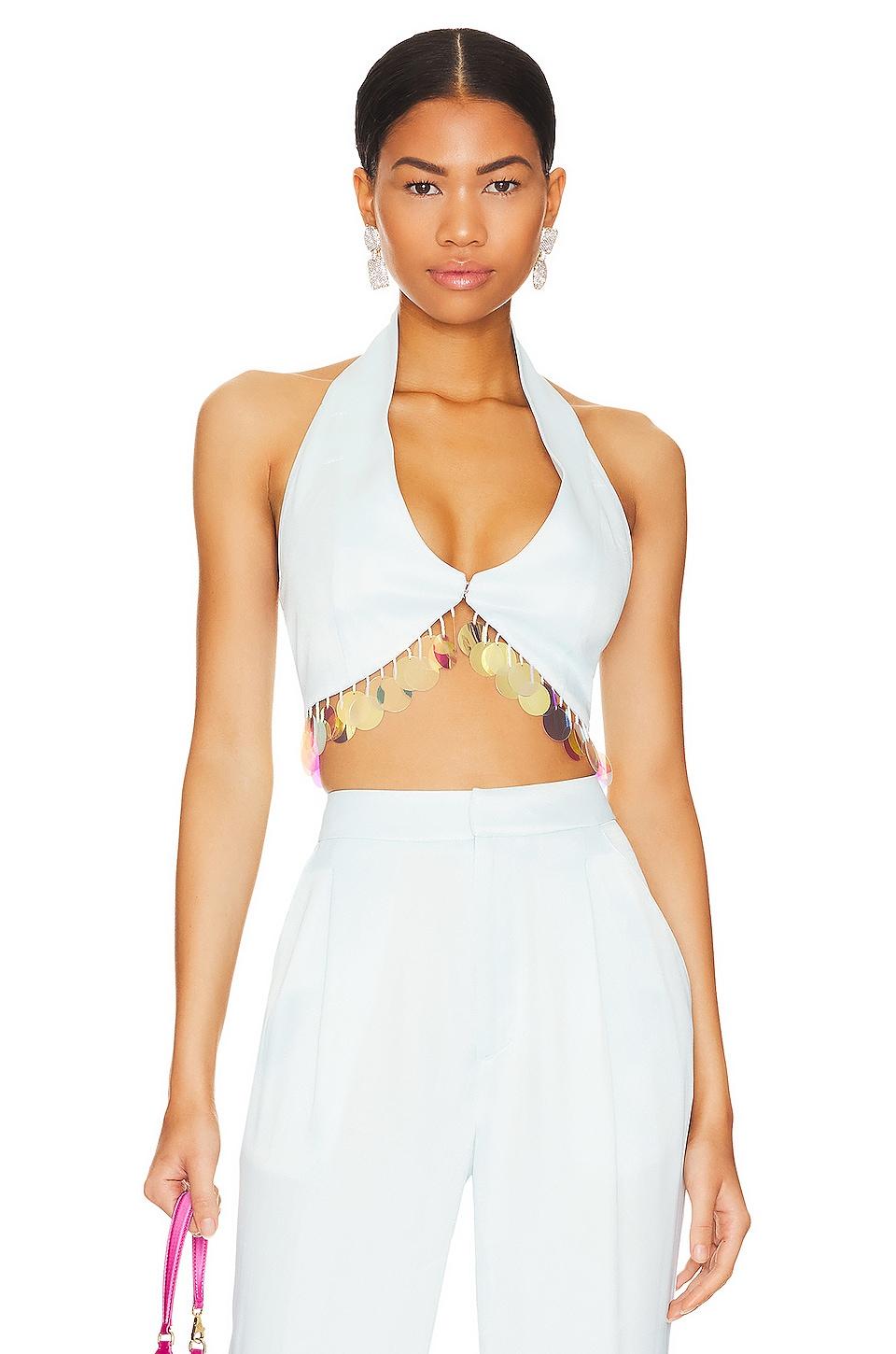 eleonora sequin halter top