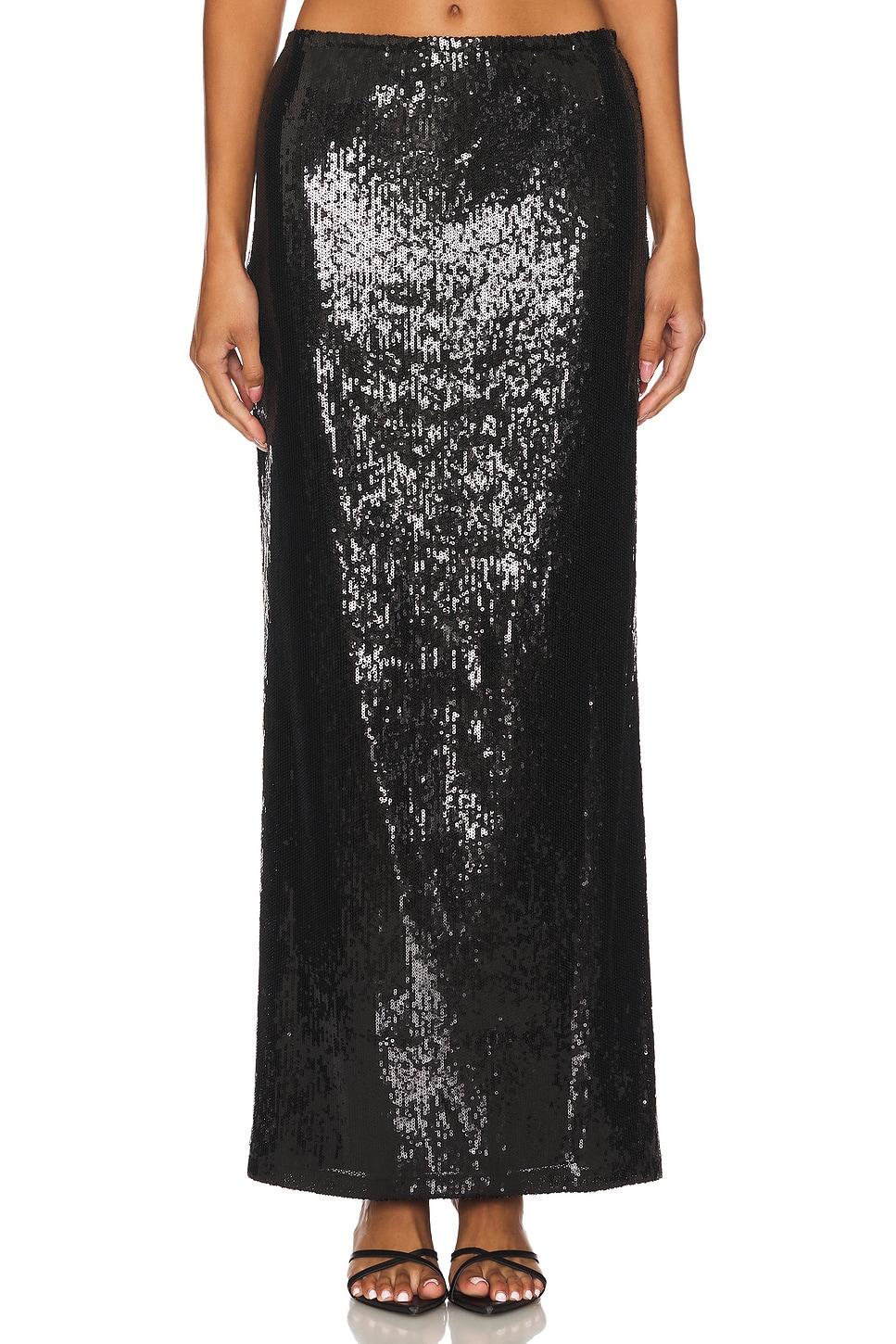 elettra sequin column skirt