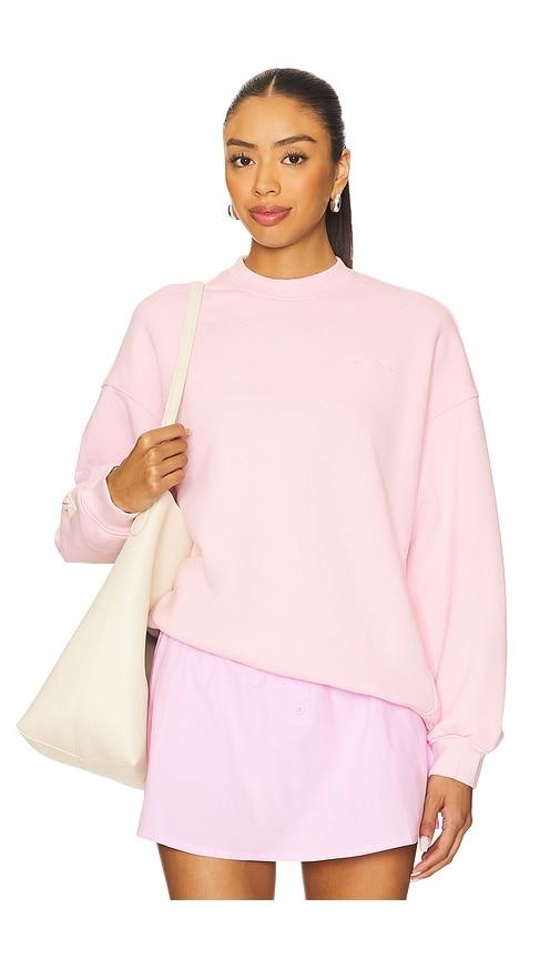 eleven eleven oversized crew sweatshirt in pink.