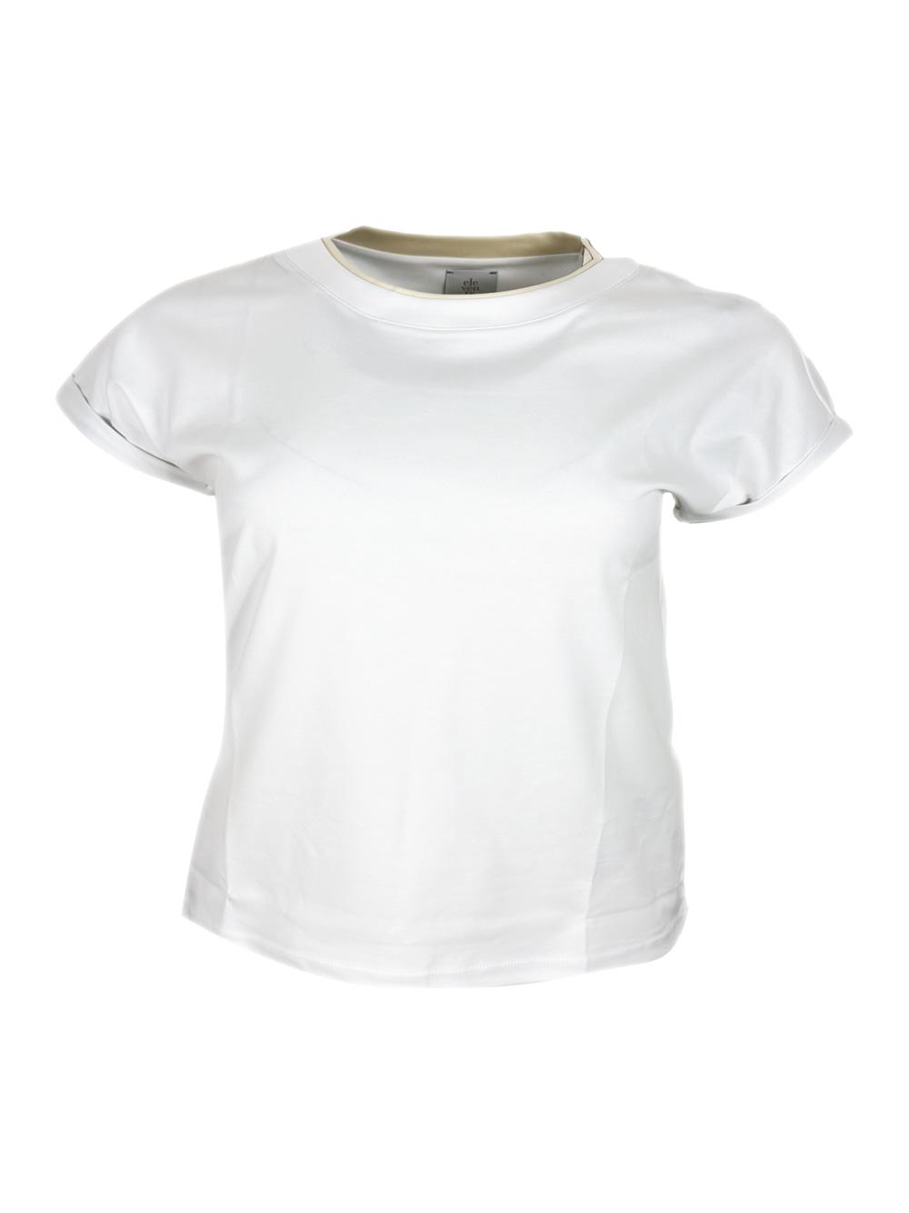eleventy t-shirts and polos bianco - beige 100co - women
