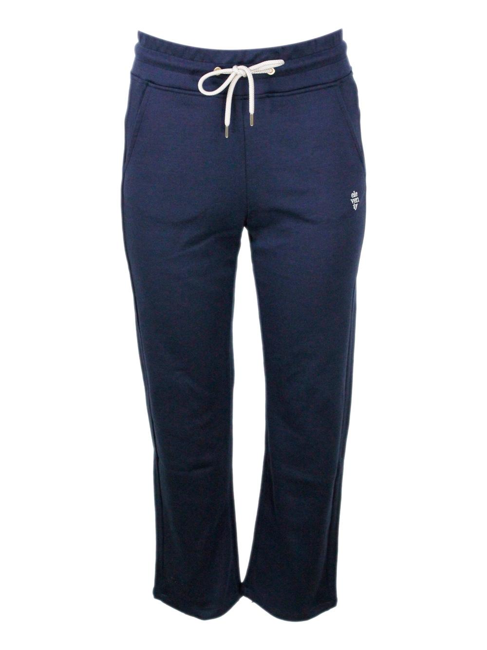 eleventy trousers blue 98co 2pa - women