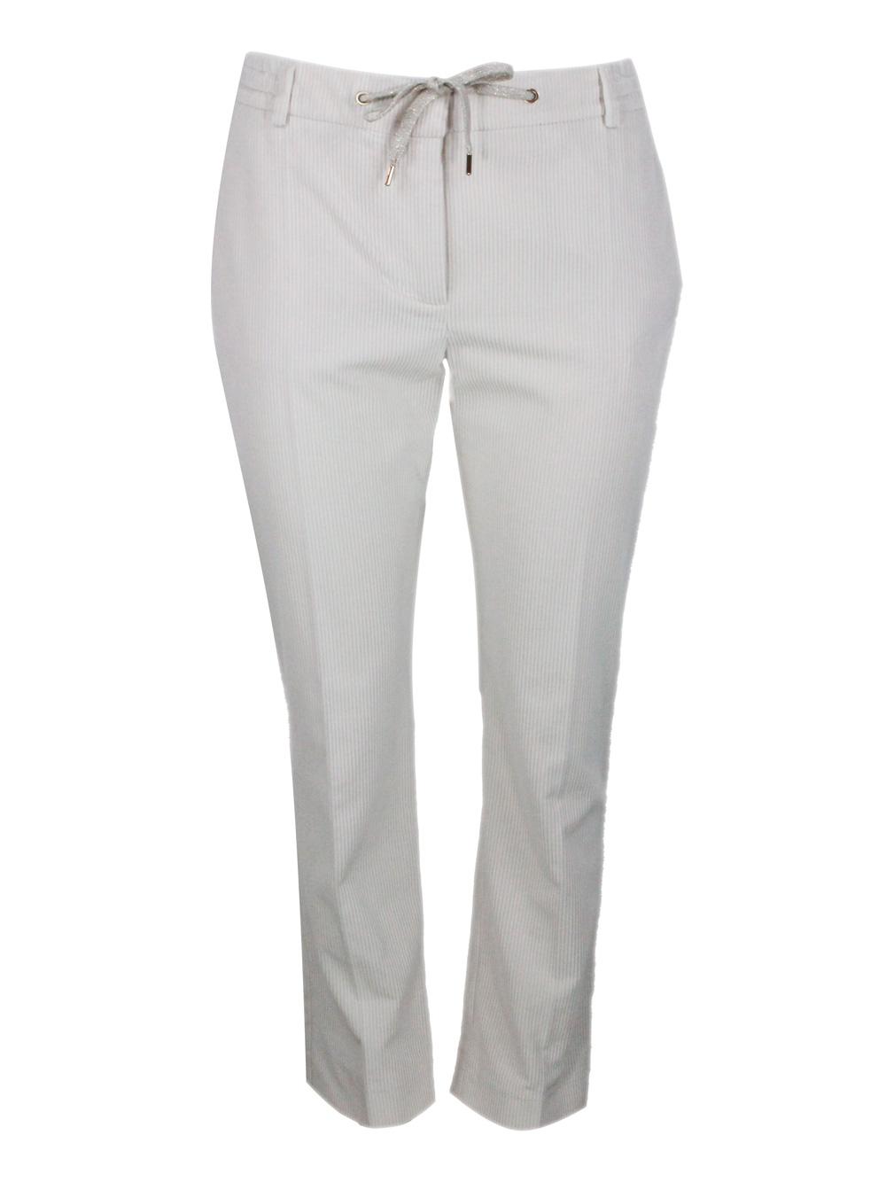 eleventy trousers ivory 100co - women