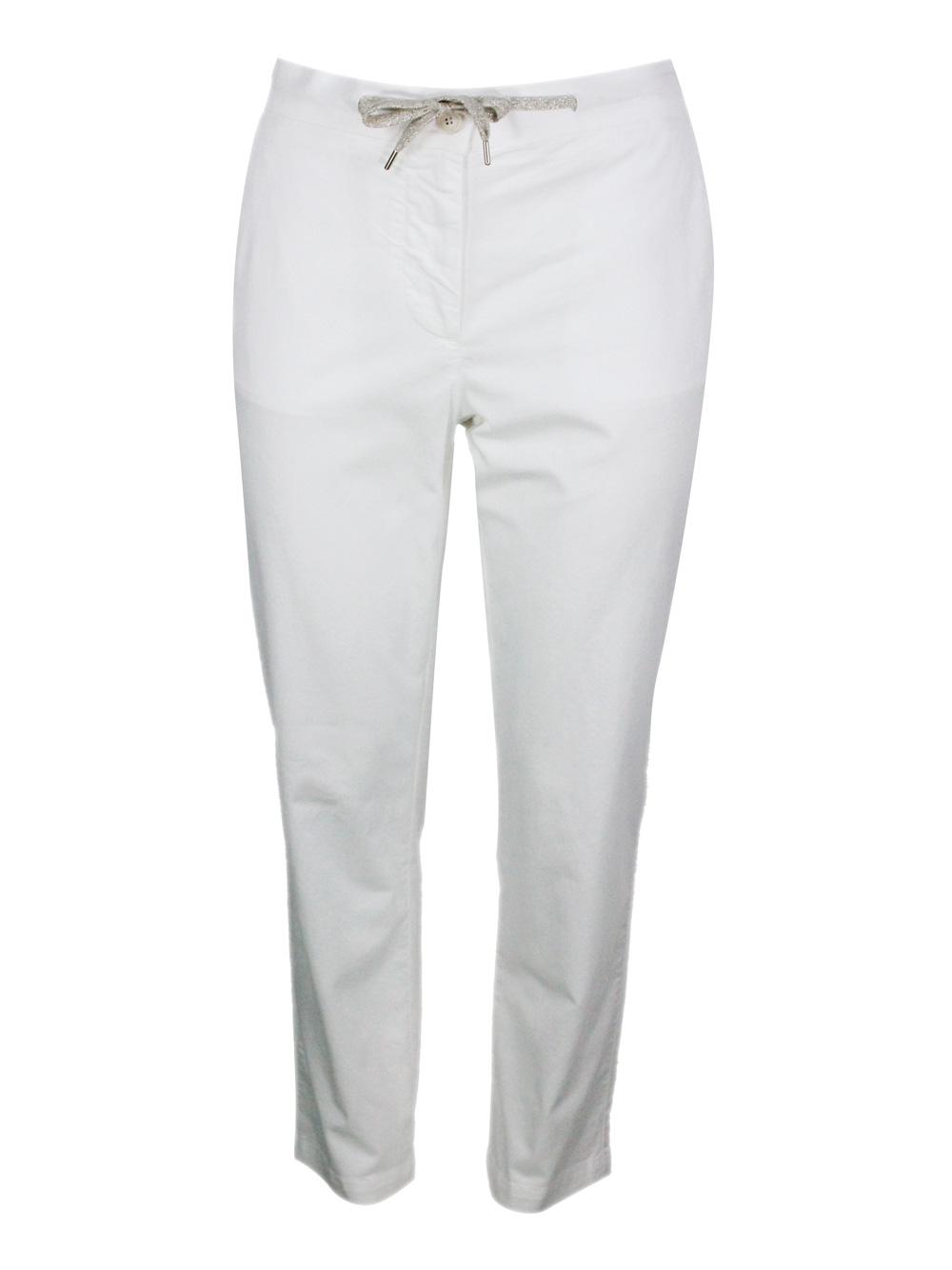 eleventy trousers white 98co 2 ea - women